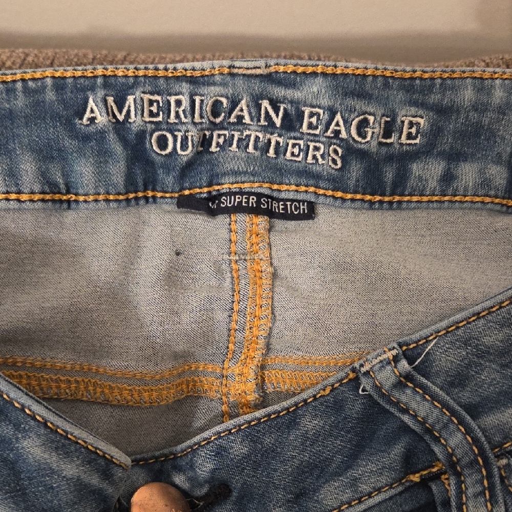 Distressed Blue Women's Jeans - Picture 2 of 4